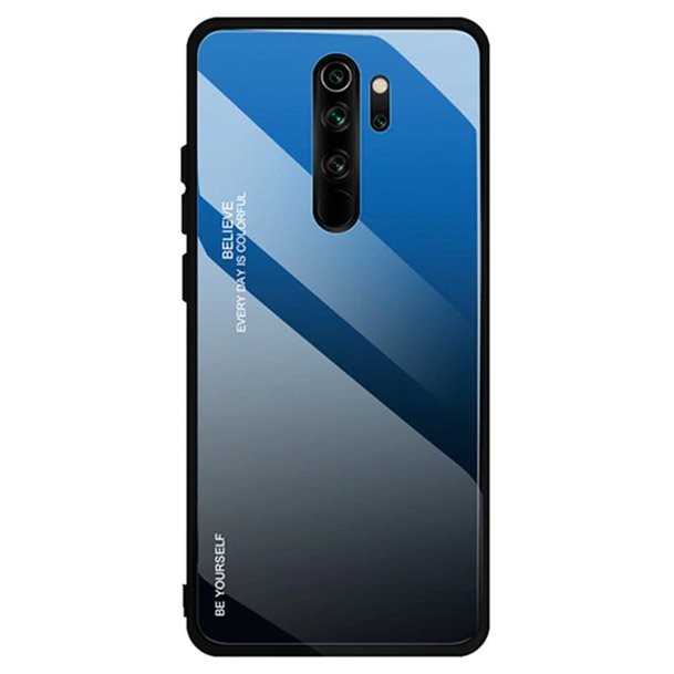 Sklenený kryt Gradient glass modro-čierny – Xiaomi Redmi Note 8 Pro | Kryty na mobil Kryty na mobil | Sklenený kryt Gradient glass modro-čierny – Xiaomi Redmi Note 8 Pro | Kryty na mobil