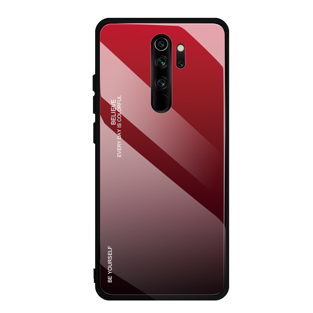 Sklenený kryt Gradient glass červeno-čierny – Xiaomi Redmi Note 8 Pro | Kryty na mobil Kryty na mobil | Sklenený kryt Gradient glass červeno-čierny – Xiaomi Redmi Note 8 Pro | Kryty na mobil