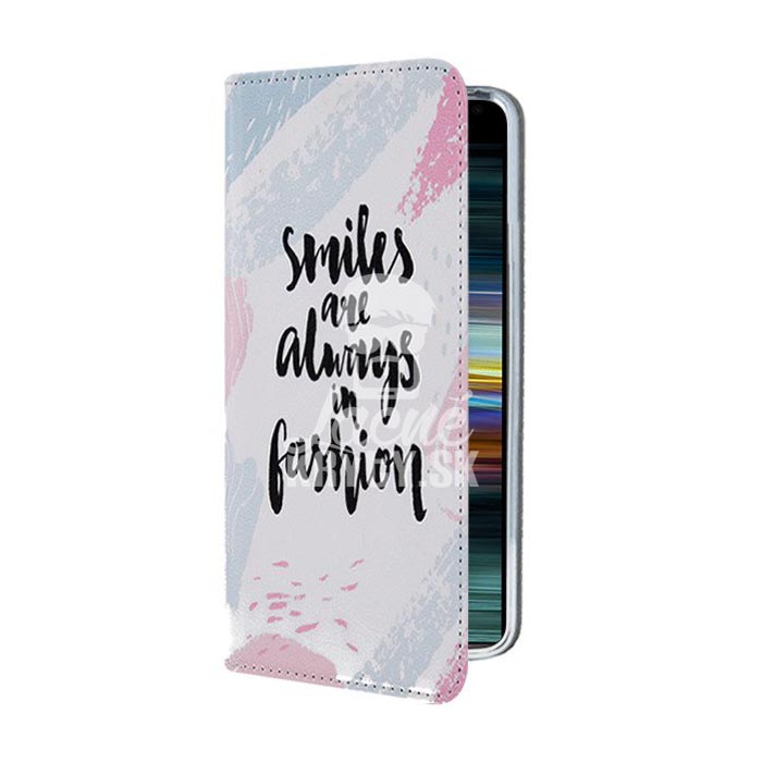 Knižkové puzdro Trendy case Smiles are always in fashion – Sony Xperia 10 | Kryty na mobil Kryty na mobil | Knižkové puzdro Trendy case Smiles are always in fashion – Sony Xperia 10 | Kryty na mobil