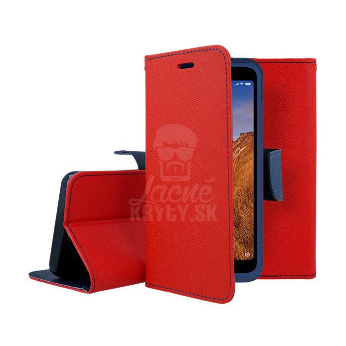 Peňaženkové puzdro Fancy Book červené – Xiaomi Redmi 7A | Kryty na mobil Kryty na mobil | Peňaženkové puzdro Fancy Book červené – Xiaomi Redmi 7A | Kryty na mobil