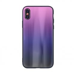 Kryty na mobil | Sklenený kryt Aurora glass ružovo-čierny – Xiaomi Redmi 7A | Kryty na mobil