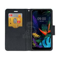 Kryty na mobil | Peňaženkové puzdro Fancy Book čierne – LG K50 / LG Q60 | Kryty na mobil