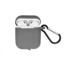 Kryty na mobil | Puzdro Silicone Hook AirPods sivé – Apple AirPods | Kryty na mobil