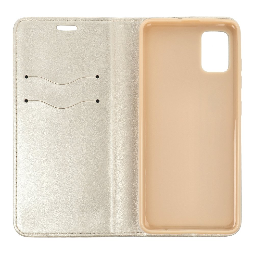Knižkové puzdro Magnet Book zlaté – Samsung Galaxy A51 | Kryty na mobil Kryty na mobil | Knižkové puzdro Magnet Book zlaté – Samsung Galaxy A51 | Kryty na mobil