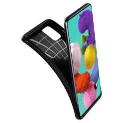 Kryty na mobil | Zadný kryt Spigen Rugged Armor matný čierny – Samsung Galaxy A51 | Kryty na mobil