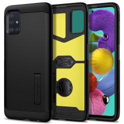 Kryty na mobil | Zadný kryt Spigen Tough Armor matný čierny – Samsung Galaxy A51 | Kryty na mobil