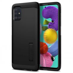 Kryty na mobil | Zadný kryt Spigen Tough Armor matný čierny – Samsung Galaxy A51 | Kryty na mobil
