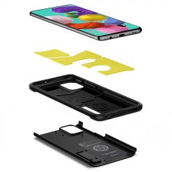 Kryty na mobil | Zadný kryt Spigen Tough Armor matný čierny – Samsung Galaxy A51 | Kryty na mobil