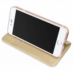 Kryty na mobil | Peňaženkové puzdro Dux Ducis Skin Pro zlaté – Apple iPhone 7 / iPhone 8 / iPhone SE 2020 / iPhone SE 2022 | Kryty na mobil