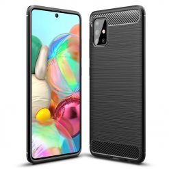 Kryty na mobil | Zadný kryt Carbon čierny – Samsung Galaxy A51 | Kryty na mobil