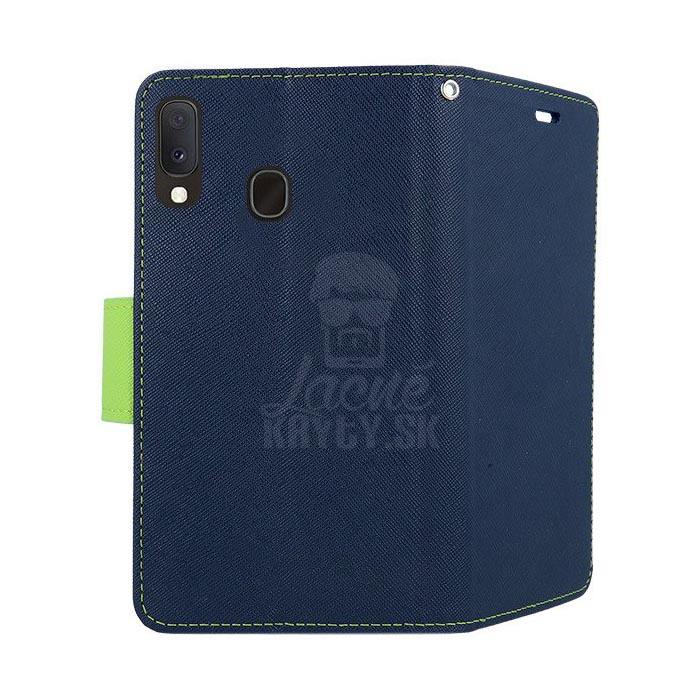 Peňaženkové puzdro Fancy Book modro-limetkové – Samsung Galaxy A20e | Kryty na mobil Kryty na mobil | Peňaženkové puzdro Fancy Book modro-limetkové – Samsung Galaxy A20e | Kryty na mobil