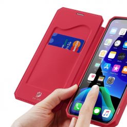 Kryty na mobil | Peňaženkové puzdro Dux Ducis Skin X červené – iPhone 11 Pro Max | Kryty na mobil