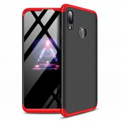 Kryty na mobil | Obojstranné puzdro 360 Full body protection červeno-čierne – Huawei Y7 2019 | Kryty na mobil