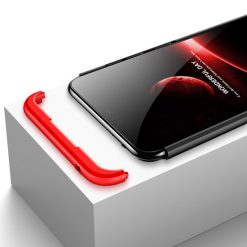 Kryty na mobil | Obojstranné puzdro 360 Full body protection červeno-čierne – Huawei Y7 2019 | Kryty na mobil