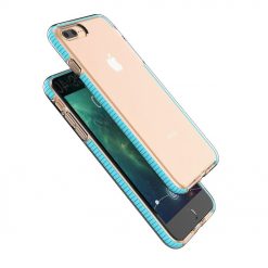 Transparentný kryt Spring Case 1mm bledomodrý rám – iPhone 7 Plus / iPhone 8 Plus