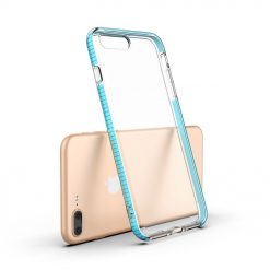 Transparentný kryt Spring Case 1mm bledomodrý rám – iPhone 7 Plus / iPhone 8 Plus