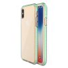 Kryty na mobil | Transparentný kryt Spring Case 1mm bledoružový rám – iPhone X / iPhone Xs | Kryty na mobil