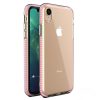 Kryty na mobil | Transparentný kryt Spring Case 1mm ružový rám – iPhone Xr | Kryty na mobil