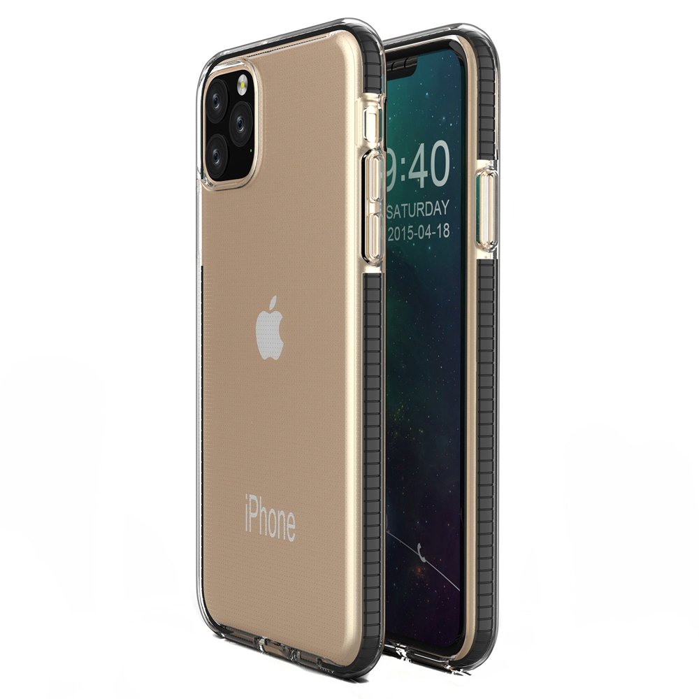 Transparentný kryt Spring Case 1mm čierny rám – iPhone 11 Pro | Kryty na mobil Kryty na mobil | Transparentný kryt Spring Case 1mm čierny rám – iPhone 11 Pro | Kryty na mobil