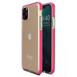 Transparentný kryt Spring Case 1mm ružový rám – iPhone 11 Pro
