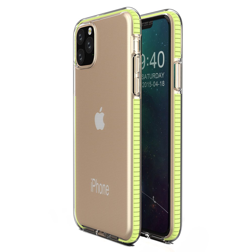 Transparentný kryt Spring Case 1mm žltý rám – iPhone 11 Pro | Kryty na mobil Kryty na mobil | Transparentný kryt Spring Case 1mm žltý rám – iPhone 11 Pro | Kryty na mobil