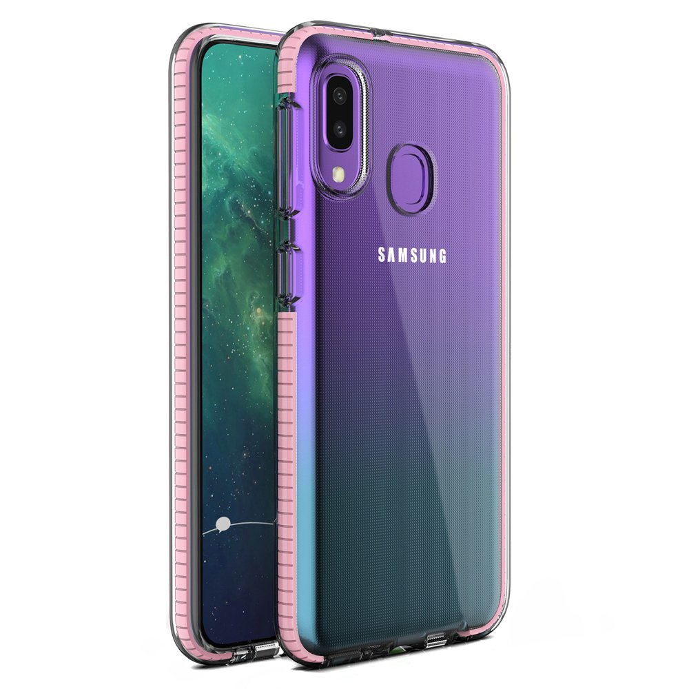 Transparentný kryt Spring Case 1mm bledoružový rám – Samsung Galaxy A20e | Kryty na mobil Kryty na mobil | Transparentný kryt Spring Case 1mm bledoružový rám – Samsung Galaxy A20e | Kryty na mobil