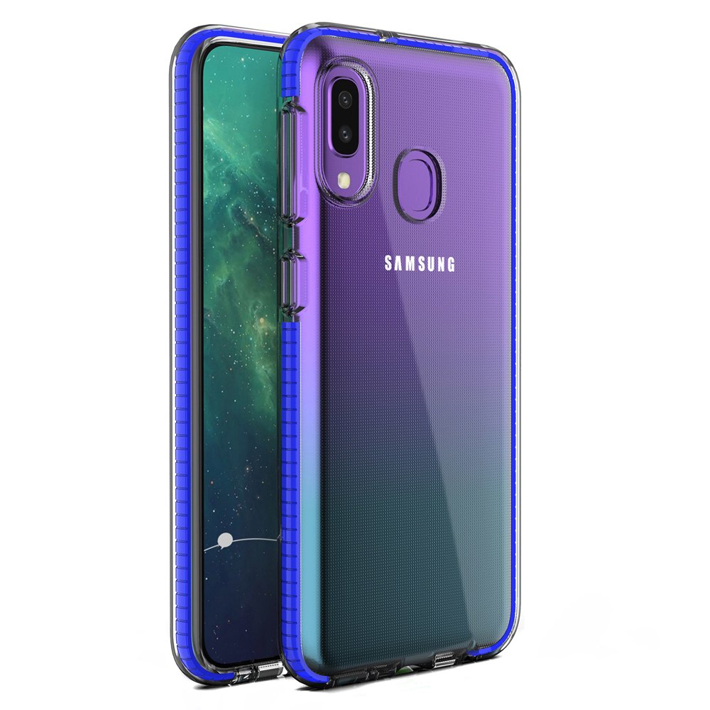 Transparentný kryt Spring Case 1mm modrý rám – Samsung Galaxy A20e | Kryty na mobil Kryty na mobil | Transparentný kryt Spring Case 1mm modrý rám – Samsung Galaxy A20e | Kryty na mobil