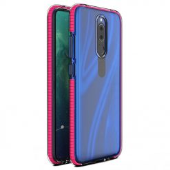 Transparentný kryt Spring Case 1mm ružový rám – Huawei Mate 20 Lite