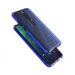 Kryty na mobil | Transparentný kryt Spring Case 1mm modrý rám – Huawei Mate 20 Lite | Kryty na mobil