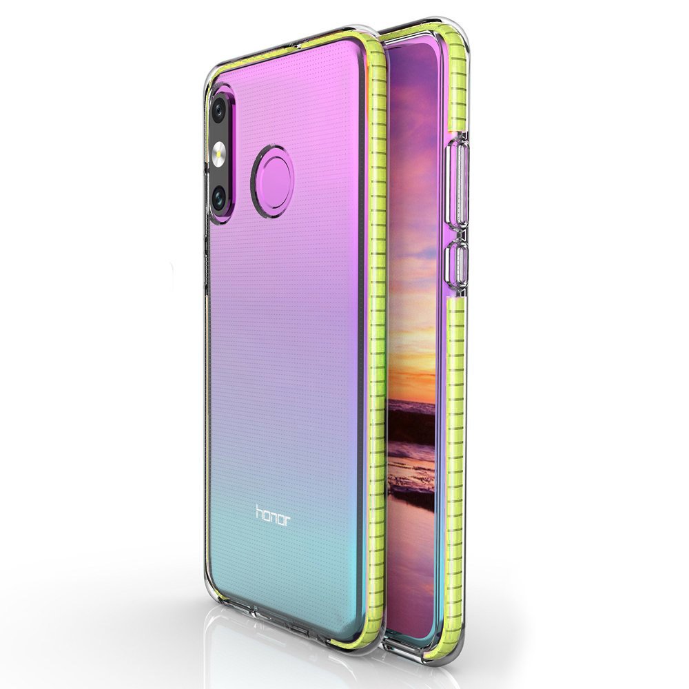 Transparentný kryt Spring Case 1mm žltý rám – Huawei P30 Lite | Kryty na mobil Kryty na mobil | Transparentný kryt Spring Case 1mm žltý rám – Huawei P30 Lite | Kryty na mobil