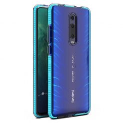 Transparentný kryt Spring Case 1mm bledomodrý rám – Xiaomi Mi 9T / Mi 9T Pro