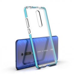 Transparentný kryt Spring Case 1mm bledomodrý rám – Xiaomi Mi 9T / Mi 9T Pro
