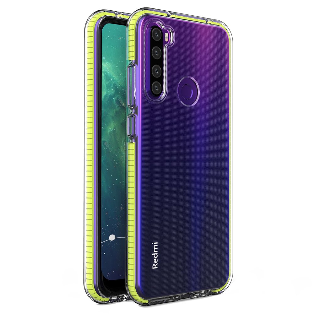 Transparentný kryt Spring Case 1mm žltý rám – Xiaomi Redmi Note 8T | Kryty na mobil Kryty na mobil | Transparentný kryt Spring Case 1mm žltý rám – Xiaomi Redmi Note 8T | Kryty na mobil