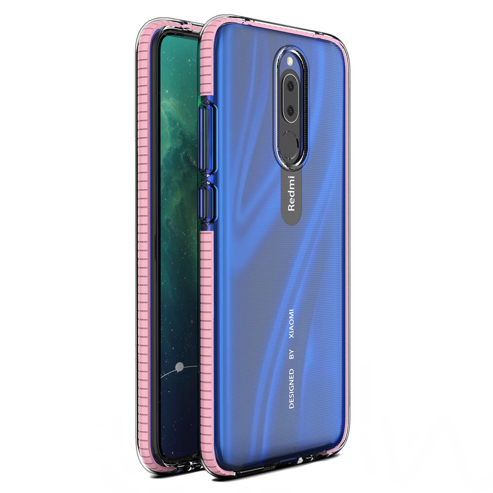 Transparentný kryt Spring Case 1mm bledoružový rám – Xiaomi Redmi 8 / Redmi 8A | Kryty na mobil Kryty na mobil | Transparentný kryt Spring Case 1mm bledoružový rám – Xiaomi Redmi 8 / Redmi 8A | Kryty na mobil