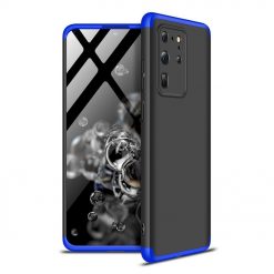 Kryty na mobil | Obojstranné puzdro 360 Full body protection čierno-modré – Samsung Galaxy S20 Ultra | Kryty na mobil