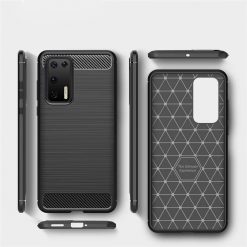 Kryty na mobil | Zadný kryt Carbon čierny – Huawei P40 Pro | Kryty na mobil