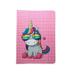 Kryty na mobil | Univerzálne knižkové puzdro Rainbow Unicorn pre tablet so 7 – 8 palcovým displejom | Kryty na mobil