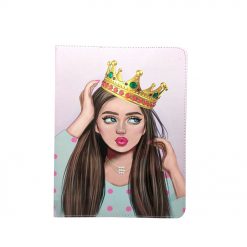 Kryty na mobil | Univerzálne knižkové puzdro Lady and crown pre tablet so 7 – 8 palcovým displejom | Kryty na mobil