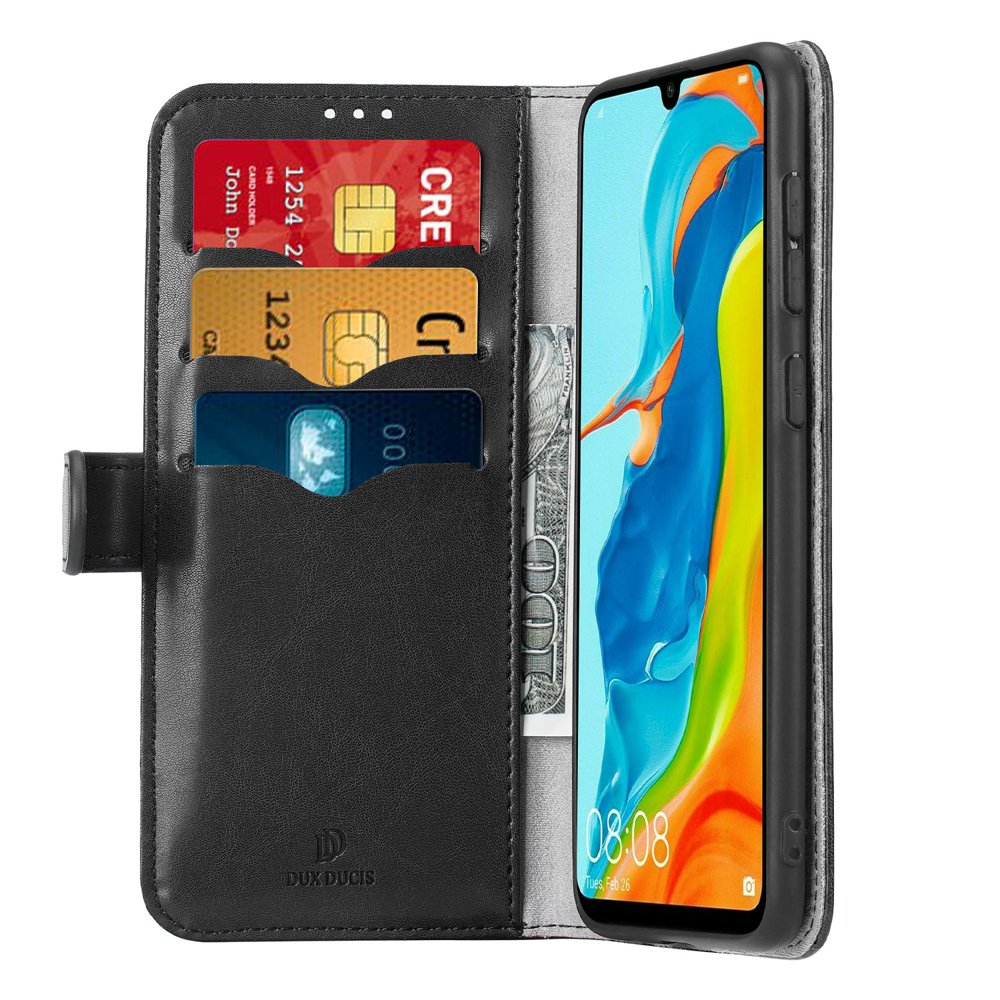 Peňaženkové puzdro Dux Ducis Kado čierne – Huawei P30 Lite | Kryty na mobil Kryty na mobil | Peňaženkové puzdro Dux Ducis Kado čierne – Huawei P30 Lite | Kryty na mobil