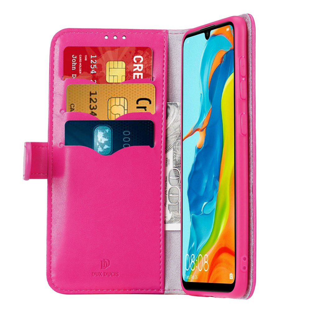Peňaženkové puzdro Dux Ducis Kado ružové – Huawei P30 Lite | Kryty na mobil Kryty na mobil | Peňaženkové puzdro Dux Ducis Kado ružové – Huawei P30 Lite | Kryty na mobil