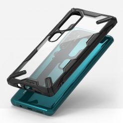 Kryty na mobil | Odolný kryt Ringke Fusion X transparentno-čierny – Xiaomi Mi Note 10 / Note 10 Pro | Kryty na mobil