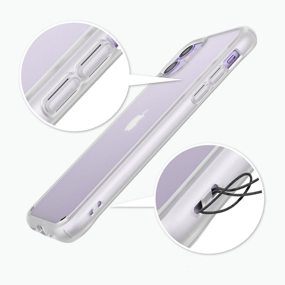 Odolný kryt Ringke Fusion Matte transparentno-biely – iPhone 11 | Kryty na mobil Kryty na mobil | Odolný kryt Ringke Fusion Matte transparentno-biely – iPhone 11 | Kryty na mobil