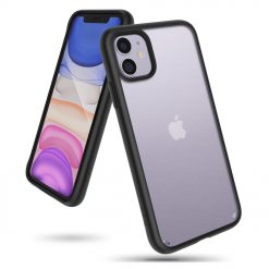 Kryty na mobil | Odolný kryt Ringke Fusion Matte transparentno-čierny – iPhone 11 | Kryty na mobil