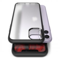 Kryty na mobil | Odolný kryt Ringke Fusion Matte transparentno-čierny – iPhone 11 | Kryty na mobil