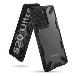 Kryty na mobil | Odolný kryt Ringke Fusion X transparentno-čierny – Samsung Galaxy S20 Ultra | Kryty na mobil