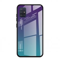 Kryty na mobil | Sklenený kryt Gradient glass fialovo-zelený – Samsung Galaxy A41 | Kryty na mobil