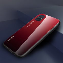 Kryty na mobil | Sklenený kryt Gradient glass červeno-čierny – Samsung Galaxy A41 | Kryty na mobil