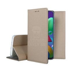 Kryty na mobil | Knižkové puzdro Smart Case Book zlaté – Samsung Galaxy M21 | Kryty na mobil