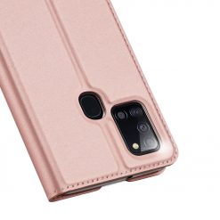 Kryty na mobil | Peňaženkové puzdro Dux Ducis Skin Pro ružové – Samsung Galaxy A21s | Kryty na mobil