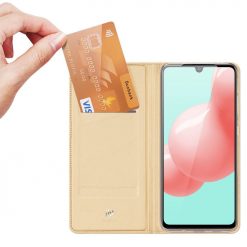 Kryty na mobil | Peňaženkové puzdro Dux Ducis Skin Pro zlaté – Samsung Galaxy A41 | Kryty na mobil
